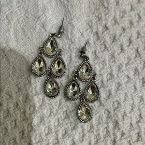 Elegant Silver Teardrop Earrings